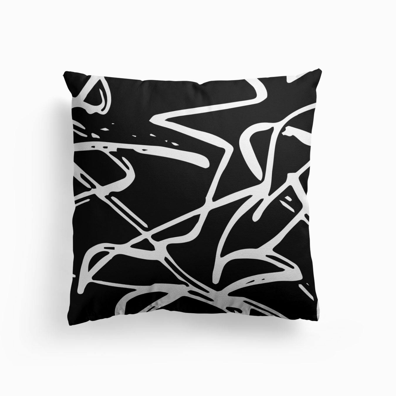 Scribble Cushion by Kim Hubball Fy Faux Gold Scribble Accent Pillow
